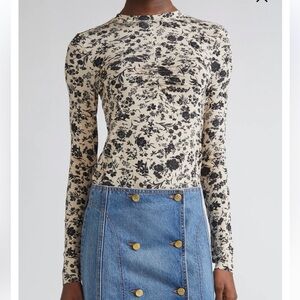 Ulla Johnson Aurelia Long Sleeve in White Garden